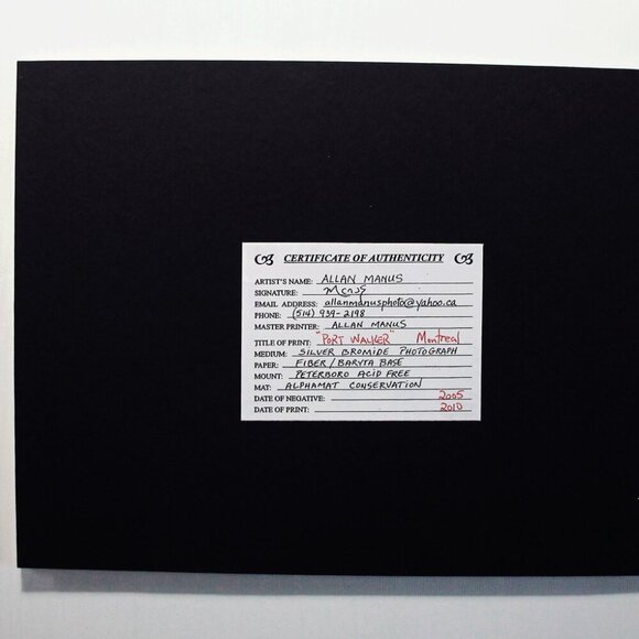 Silver Bromide Photograph Allan Manus Montréal Port Walker With Mat - Picture 2 of 5